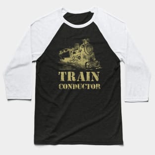 Train Conductor T-Shirt Funny Train Lover Halloween Costume Baseball T-Shirt